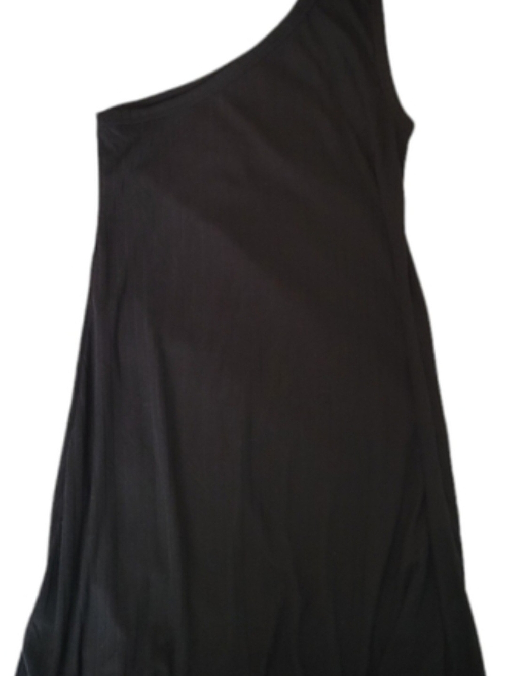 One-Shoulder Black Women’s Dress, Knee Length, Sz M